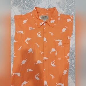 Salt Life Shirt Men's Xl ExtraVisitar large Orange Short Sleeve